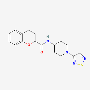molecular formula C17H20N4O2S B2731028 N-(1-(1,2,5-thiadiazol-3-yl)piperidin-4-yl)chroman-2-carboxamide CAS No. 2034519-26-9