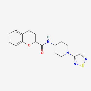 molecular formula C17H20N4O2S B2731028 N-(1-(1,2,5-噻二唑-3-基)哌啶-4-基)色苷-2-甲酰胺 CAS No. 2034519-26-9