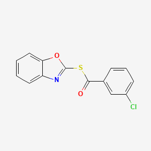 molecular formula C14H8ClNO2S B2731031 3-Chloro-thiobenzoic acid S-benzooxazol-2-yl ester CAS No. 304661-84-5