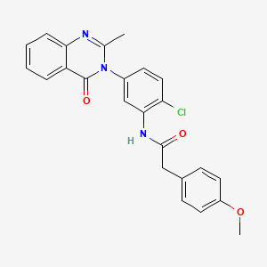 N-(2-chloro-5-(2-methyl-4-oxoquinazolin-3(4H)-yl)phenyl)-2-(4-methoxyphenyl)acetamide