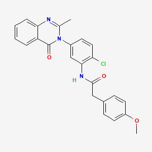 molecular formula C24H20ClN3O3 B2731036 N-(2-氯-5-(2-甲基-4-氧代喹唑啉-3(4H)-基)苯基)-2-(4-甲氧基苯基)乙酰胺 CAS No. 899969-12-1