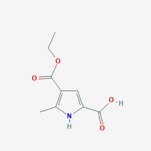 molecular formula C9H11NO4 B2731037 4-(ethoxycarbonyl)-5-methyl-1H-pyrrole-2-carboxylic acid CAS No. 21898-68-0