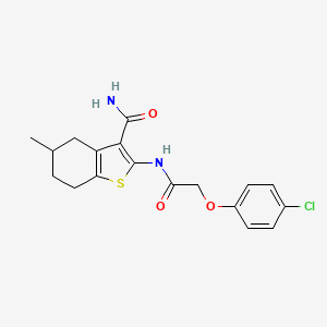 2-(2-(4-Chlorophenoxy)acetamido)-5-methyl-4,5,6,7-tetrahydrobenzo[b]thiophene-3-carboxamide