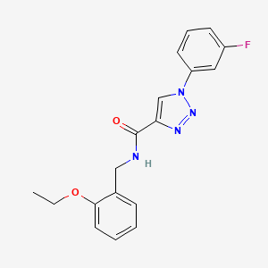 molecular formula C18H17FN4O2 B2731039 N-(2-ethoxybenzyl)-1-(3-fluorophenyl)-1H-1,2,3-triazole-4-carboxamide CAS No. 1226435-76-2