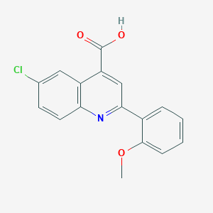 molecular formula C17H12ClNO3 B2731040 6-氯-2-(2-甲氧基苯基)喹啉-4-甲酸 CAS No. 895964-96-2