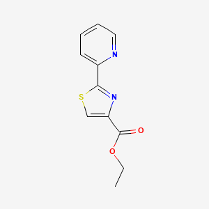 molecular formula C11H10N2O2S B2731042 乙酸2-吡啶-2-基-1,3-噻唑-4-甲酸酯 CAS No. 161772-80-1
