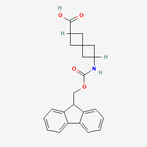 molecular formula C23H23NO4 B2731047 2-(9H-芴-9-基甲氧羰基氨基)螺[3.3]庚烷-6-甲酸 CAS No. 2592227-94-4