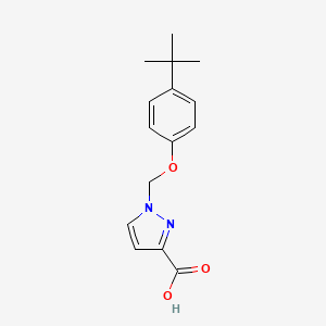 molecular formula C15H18N2O3 B2731062 1-[(4-tert-butylphenoxy)methyl]-1H-pyrazole-3-carboxylic acid CAS No. 1002651-64-0