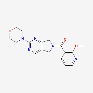 molecular formula C17H19N5O3 B2731063 (2-甲氧基吡啶-3-基)(2-吗啉基-5H-吡咯[3,4-d]嘧啶-6(7H)-基)甲酮 CAS No. 2034370-63-1