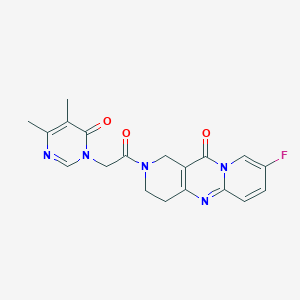 2-(2-(4,5-dimethyl-6-oxopyrimidin-1(6H)-yl)acetyl)-8-fluoro-3,4-dihydro-1H-dipyrido[1,2-a:4',3'-d]pyrimidin-11(2H)-one