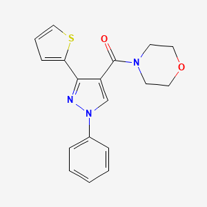 Morpholin-4-yl-(1-phenyl-3-thiophen-2-ylpyrazol-4-yl)methanone