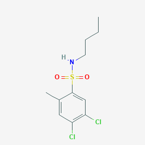 molecular formula C11H15Cl2NO2S B273108 N-butyl-4,5-dichloro-2-methylbenzenesulfonamide 