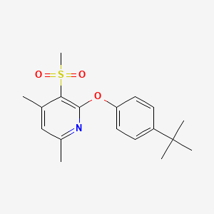2-[4-(Tert-butyl)phenoxy]-4,6-dimethyl-3-pyridinyl methyl sulfone
