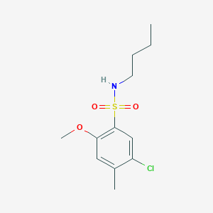 molecular formula C12H18ClNO3S B273109 N-butyl-5-chloro-2-methoxy-4-methylbenzenesulfonamide 