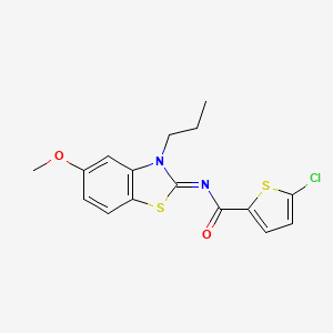 molecular formula C16H15ClN2O2S2 B2731091 (Z)-5-chloro-N-(5-methoxy-3-propylbenzo[d]thiazol-2(3H)-ylidene)thiophene-2-carboxamide CAS No. 899362-35-7