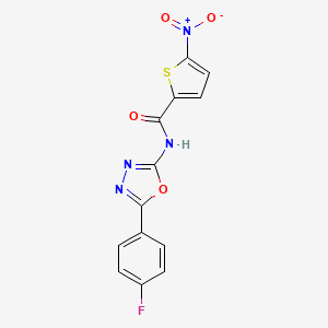 N-(5-(4-fluorophenyl)-1,3,4-oxadiazol-2-yl)-5-nitrothiophene-2-carboxamide