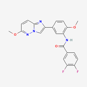 3,4-difluoro-N-(2-methoxy-5-(6-methoxyimidazo[1,2-b]pyridazin-2-yl)phenyl)benzamide