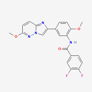 molecular formula C21H16F2N4O3 B2731096 3,4-difluoro-N-(2-methoxy-5-(6-methoxyimidazo[1,2-b]pyridazin-2-yl)phenyl)benzamide CAS No. 955781-06-3