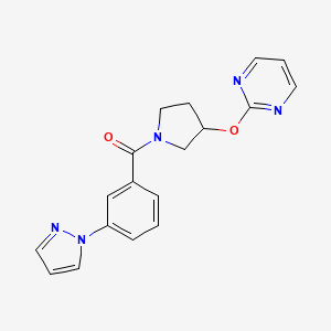 (3-(1H-pyrazol-1-yl)phenyl)(3-(pyrimidin-2-yloxy)pyrrolidin-1-yl)methanone