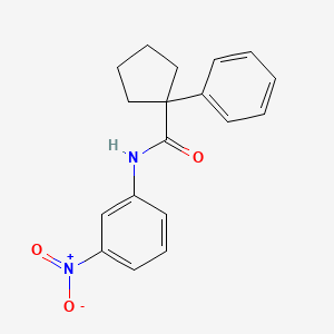 molecular formula C18H18N2O3 B2731125 N-(3-Nitrophenyl)(phenylcyclopentyl)formamide CAS No. 328964-80-3