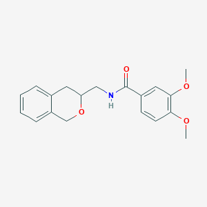 molecular formula C19H21NO4 B2731126 N-(isochroman-3-ylmethyl)-3,4-dimethoxybenzamide CAS No. 2034526-66-2