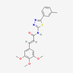 (E)-N-(5-(m-tolyl)-1,3,4-thiadiazol-2-yl)-3-(3,4,5-trimethoxyphenyl)acrylamide