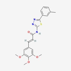 molecular formula C21H21N3O4S B2731129 (E)-N-(5-(m-tolyl)-1,3,4-thiadiazol-2-yl)-3-(3,4,5-trimethoxyphenyl)acrylamide CAS No. 476459-81-1