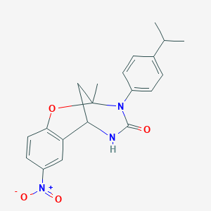 3-(4-isopropylphenyl)-2-methyl-8-nitro-5,6-dihydro-2H-2,6-methanobenzo[g][1,3,5]oxadiazocin-4(3H)-one