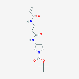 molecular formula C15H25N3O4 B2731144 Tert-butyl 3-[3-(prop-2-enoylamino)propanoylamino]pyrrolidine-1-carboxylate CAS No. 2361812-53-3