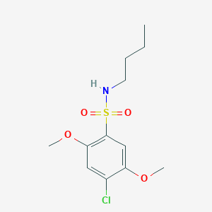 molecular formula C12H18ClNO4S B273115 N-butyl-4-chloro-2,5-dimethoxybenzenesulfonamide 