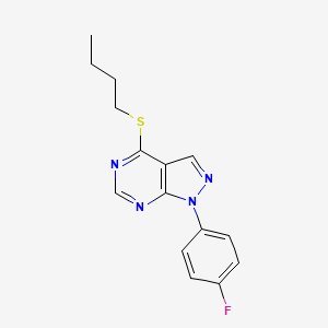 molecular formula C15H15FN4S B2731154 4-Butylsulfanyl-1-(4-fluorophenyl)pyrazolo[3,4-d]pyrimidine CAS No. 692746-43-3