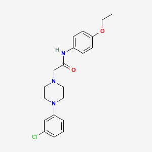molecular formula C20H24ClN3O2 B2731159 2-[4-(3-chlorophenyl)piperazin-1-yl]-N-(4-ethoxyphenyl)acetamide CAS No. 303091-55-6