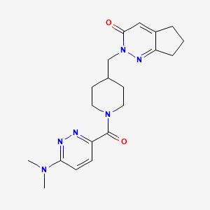 molecular formula C20H26N6O2 B2731174 2-({1-[6-(dimethylamino)pyridazine-3-carbonyl]piperidin-4-yl}methyl)-2H,3H,5H,6H,7H-cyclopenta[c]pyridazin-3-one CAS No. 2097861-43-1