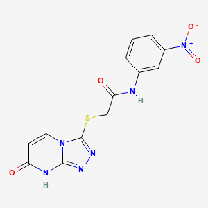 molecular formula C13H10N6O4S B2731184 N-(3-硝基苯基)-2-((7-氧代-7,8-二氢-[1,2,4]三唑并[4,3-a]嘧啶-3-基)硫基)乙酰胺 CAS No. 877638-24-9