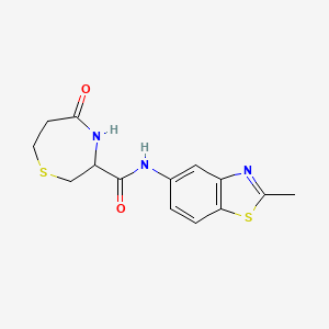 N-(2-methylbenzo[d]thiazol-5-yl)-5-oxo-1,4-thiazepane-3-carboxamide