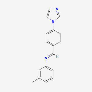 1-(4-imidazol-1-ylphenyl)-N-(3-methylphenyl)methanimine