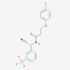 N-[Cyano-[3-(trifluoromethyl)phenyl]methyl]-3-(4-fluorophenoxy)propanamide