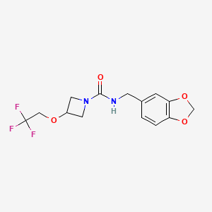 N-(benzo[d][1,3]dioxol-5-ylmethyl)-3-(2,2,2-trifluoroethoxy)azetidine-1-carboxamide