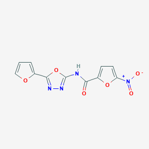 N-(5-(furan-2-yl)-1,3,4-oxadiazol-2-yl)-5-nitrofuran-2-carboxamide