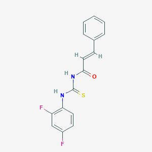 molecular formula C16H12F2N2OS B2731211 3-(2,4-difluorophenyl)-1-[(2E)-3-phenylprop-2-enoyl]thiourea CAS No. 1025229-82-6