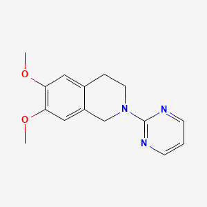 molecular formula C15H17N3O2 B2731213 6,7-二甲氧基-2-(嘧啶-2-基)-1,2,3,4-四氢异喹啉 CAS No. 419556-91-5