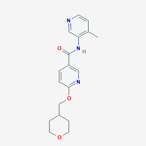 molecular formula C18H21N3O3 B2731216 N-(4-methylpyridin-3-yl)-6-((tetrahydro-2H-pyran-4-yl)methoxy)nicotinamide CAS No. 2034279-25-7