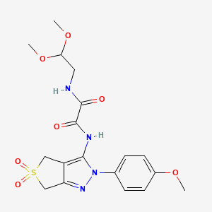N1-(2,2-dimethoxyethyl)-N2-(2-(4-methoxyphenyl)-5,5-dioxido-4,6-dihydro-2H-thieno[3,4-c]pyrazol-3-yl)oxalamide