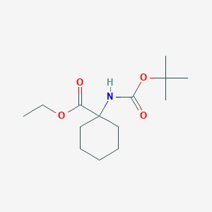 molecular formula C14H25NO4 B2731218 C(C)OC(=O)C1(Ccccc1)NC(=O)OC(C)(C)C CAS No. 2089649-23-8