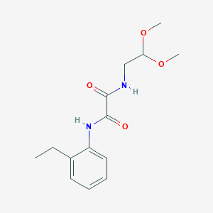 molecular formula C14H20N2O4 B2731227 N-(2,2-二甲氧基乙基)-N'-(2-乙基苯基)草酰胺 CAS No. 922987-06-2