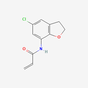 molecular formula C11H10ClNO2 B2731230 N-(5-Chloro-2,3-dihydro-1-benzofuran-7-yl)prop-2-enamide CAS No. 2185981-25-1