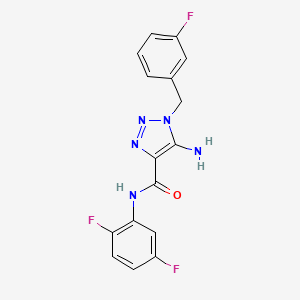 molecular formula C16H12F3N5O B2731236 5-氨基-N-(2,5-二氟苯基)-1-(3-氟苯甲基)-1H-1,2,3-三唑-4-甲酰胺 CAS No. 899737-54-3