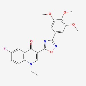 1-ethyl-6-fluoro-3-(3-(3,4,5-trimethoxyphenyl)-1,2,4-oxadiazol-5-yl)quinolin-4(1H)-one
