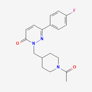 2-[(1-Acetylpiperidin-4-yl)methyl]-6-(4-fluorophenyl)-2,3-dihydropyridazin-3-one