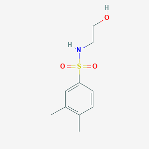 molecular formula C10H15NO3S B273125 N-(2-hydroxyethyl)-3,4-dimethylbenzenesulfonamide 